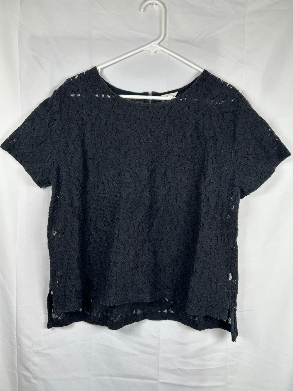 Vans Floral Lace Crop Top Women’s Large Goth Dark Witchy
